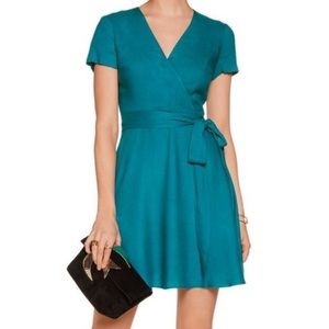 Alice and Olivia Teal Wrap Dress